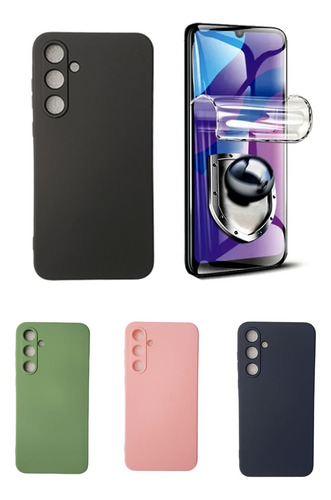 Case Protector + Hydrogel Para Samsung A35 - Silicona