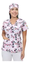 Comprar Uniformes Médicos Estampado Mickey Mouse Cuello V Mujer