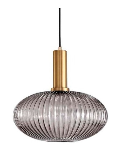 Lámpara Colgante Árabe Living Vidrio E27 Gris Smoke - Bric