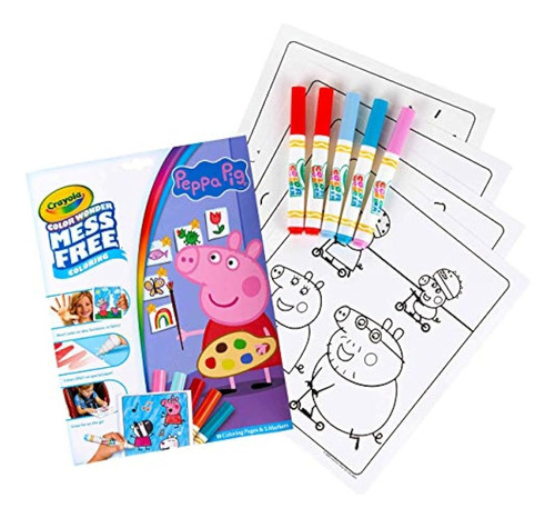Crayola Peppa Pig Coloring Pages & Markers, Color Wonder Fre