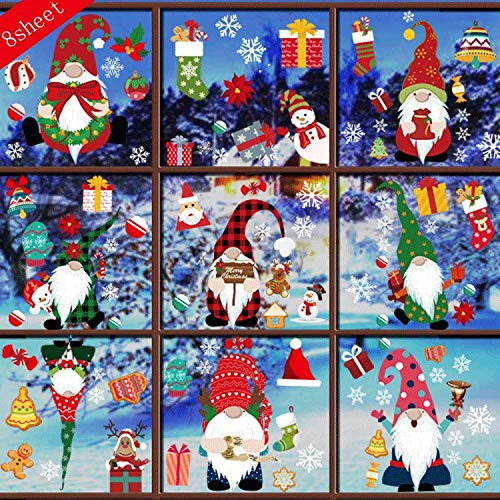 79pcs Christmas Decals Window Stickers Clings, Cute Sno...