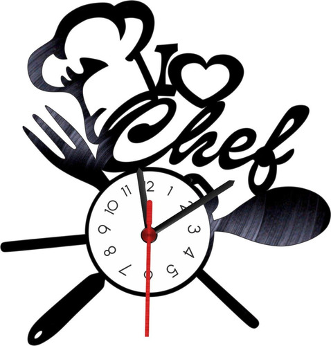 Reloj En Vinilo Lp Cocina/ Vinyl Clock Cook Kitchen