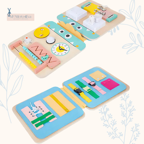 Tablero Sensorial Para Niños Pequeños Montessori Mounstro Li Muticolor
