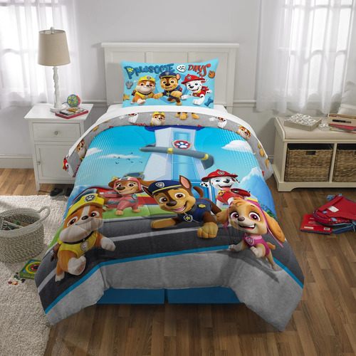 Set Cama Individual Paw Patrol 5pz Edredon 2 Vistas Sabanas Multicolor Paw Patrol