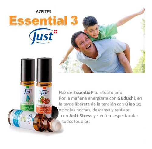 Imagen 6 de 6 de Swiss Just Set Essential 3 Oleo 31, Guduchi, Anti Estress