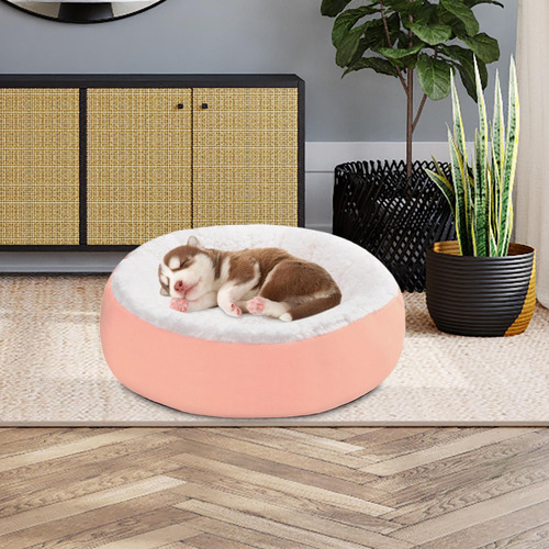 Almohadilla Redonda Para Dormir Para Gatos, Cojín 50cm Rosa