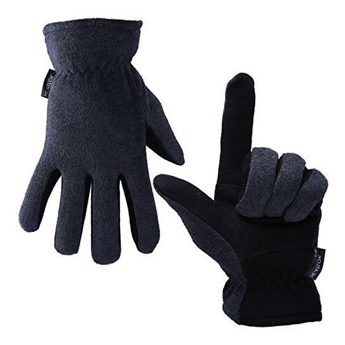 Ozero  Guantes Térmicos, Extra Largos - Gris-negro