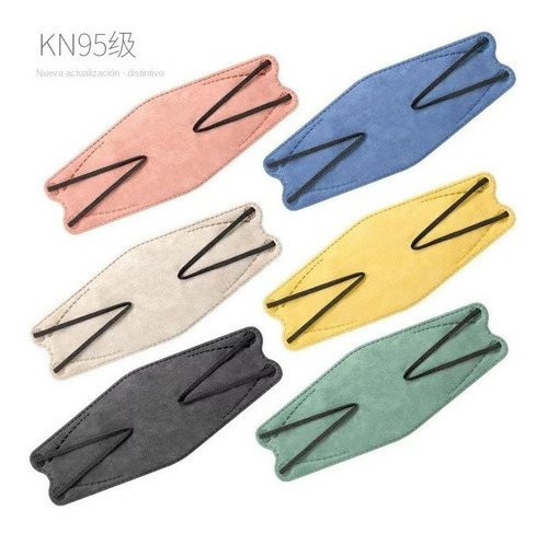 Cubrebocas Kn94 Coreano Moda Simple Protección Alta Energía- Color Gris