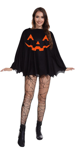 Tmsd Disfraz De Halloween Para Mujer, Poncho Con Cara De Cal