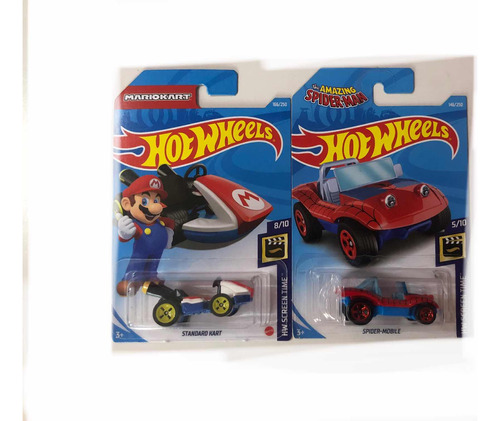 Hot Wheels Mario Kart Spiderman Pack