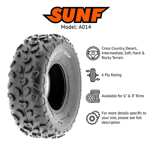 145/70-6 145/70x6 Atv Utv Neumáticos 6 Pr Sin Cámara A014 Ju