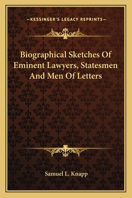 Libro Biographical Sketches Of Eminent Lawyers, Statesmen...