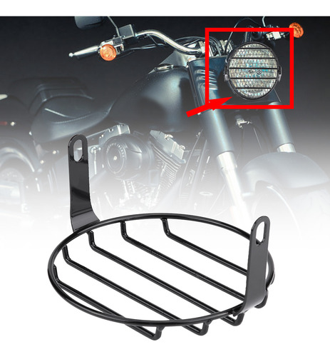 Cubierta De Parrilla Redonda Para Faros Delanteros De Motoci