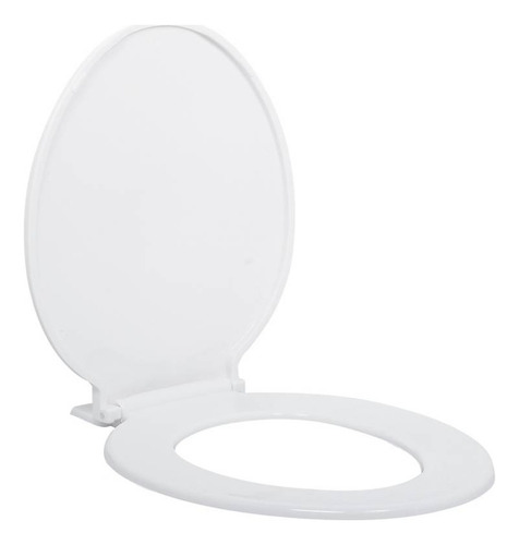 Asiento Wc Redondo Plástico Blanco