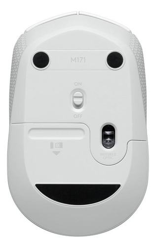 Mouse Sem Fio Logitech M170 Ambidestro Branco - 910-006864