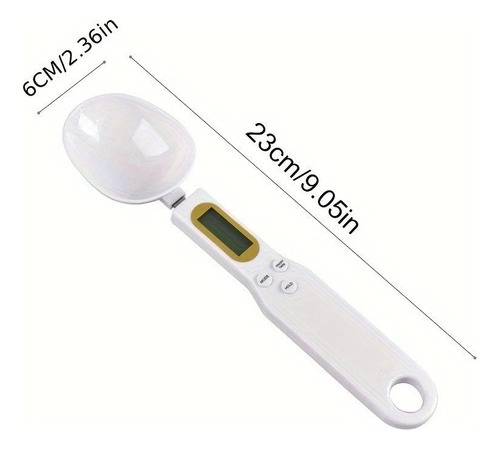 Balança Digital 10kg E Colher 500g Alta Precisão E Lcd Branco 10 G