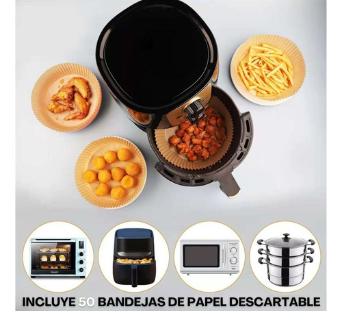 Freidora Sin Aceite. Freidora De Aire Incluye Bandejas Papel Blanco 80c A 200c
