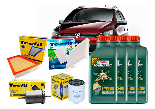 Kit Revisão Troca Óleo 5w40 Vw Spacecross 1.6 8v 2011/2015