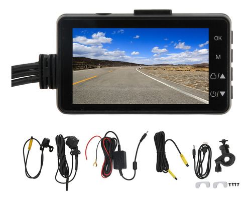Grabador De Conducción De Motocicletas 1080p Con Cámara Dual