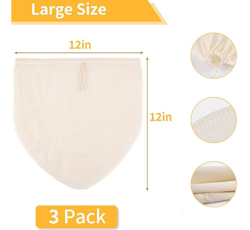 Bolsa De Leche De Nuez De 3 Piezas Para Una Bolsa De Gasa