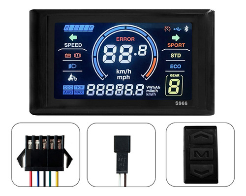 Painel De Controle De Tela Lcd-s966 Para Bicicleta Elétrica