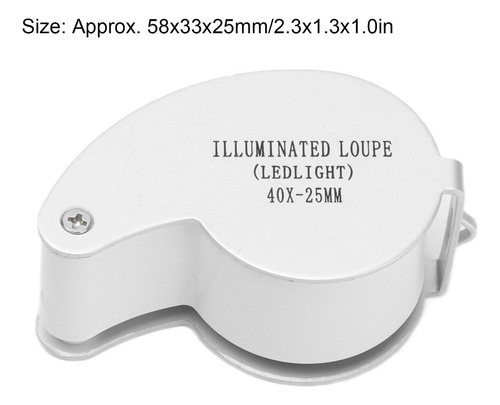 Lupa De Joias 40x Lupa De Joias Portátil Iluminada