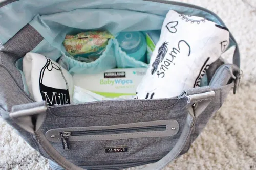 Jj cole caprice nappy bag grey heather deals