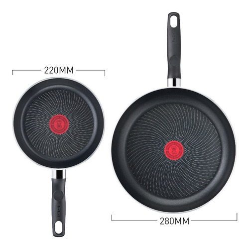 Imagen 4 de 6 de Juego De 2 Sartenes T-fal Optimal 22 Y 28 Cm Antiadherente