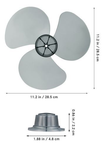Aspa De Ventilador De Mesa De Plástico De 3 Hojas Para Hou