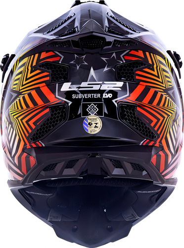 Capacete Ls2 Subverter Evo Super Collider Cor Preto Tamanho do capacete 58 (M)