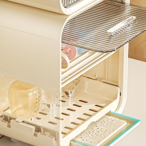 Estante De Almacenamiento De Biberones Con Beige Alto