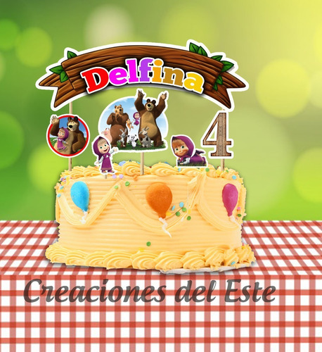 Imagen 1 de 5 de Cake Topper Personalizado Infantil