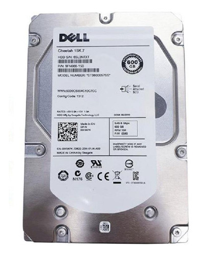HDSAS Dell 0w347k, 600 GB, 3.5 15K7