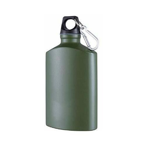 Botella De Agua De Cantimplora Militar Plana De Aluminio - P