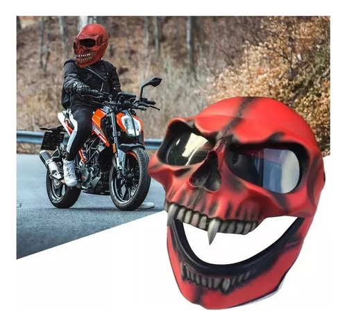 Casco De Motociclista Cráneo Máscara De Halloween 2024