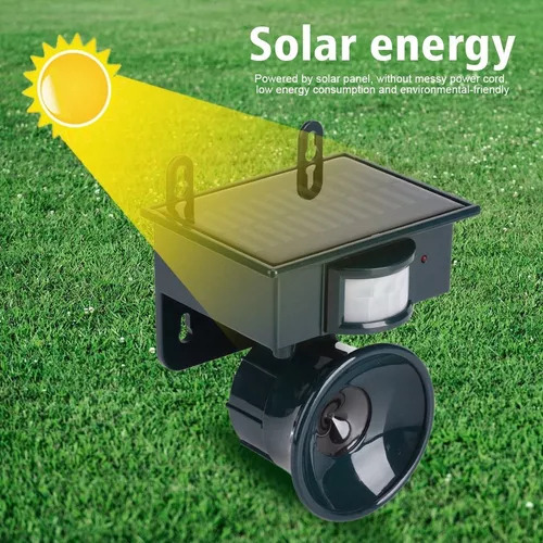 Sensor De Movimiento Solar Ultrasónico Repelente De Pájaros