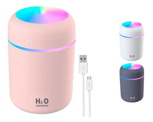 Humidificador Vaporizador Aromaterapia Luces Rgb Carga Usb