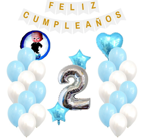 Combo Kit Globos Jefe En Pañales N°3