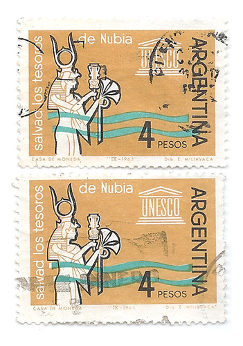 Argentina 674 Gj 1263 Variedad Muy Rara! $$ Nubia Año 1963