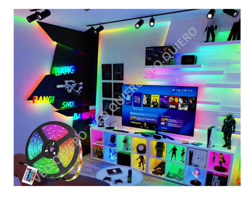 Tira Luces Led 5050 Rgb, Kit Completo,control Y Fuente
