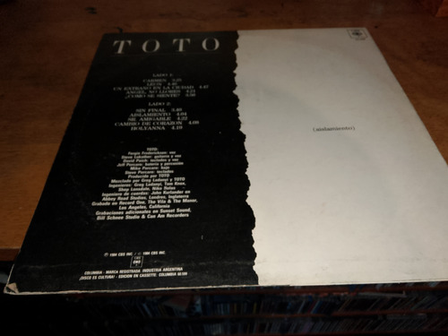 Toto Aislamiento = Isolation Lp Original Argentina 1984 (Usado)