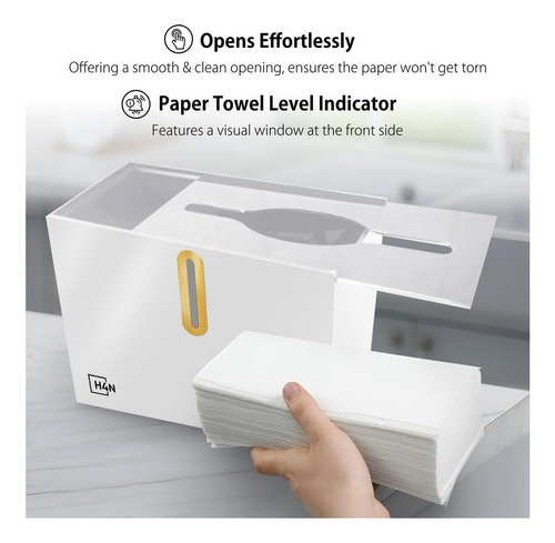 Dispensador De Toallas De Papel Para Encimera, Soporte Para Blanco.