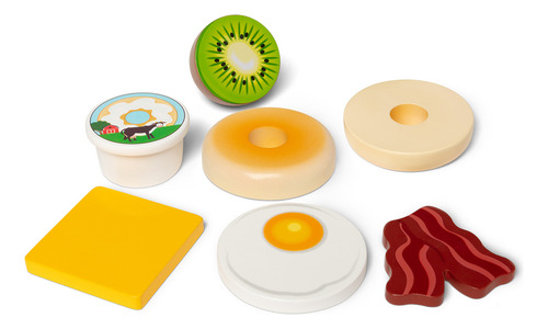 Melissa & Doug, Set De Juego De Caja De Pícnic De Desayuno De Madera Para Niños Y Niñas A Partir De 2 Años