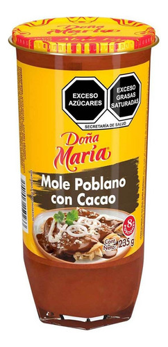Mole Doña María Poblano con Cacao Pasta 235g