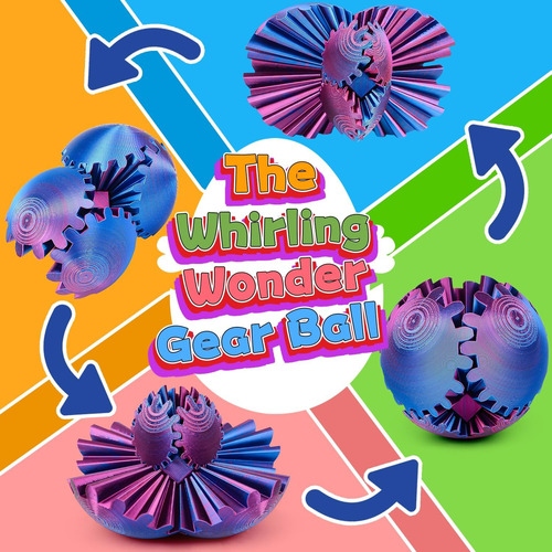 3d Printed Gear Ball Spin Ball Fidget Toy