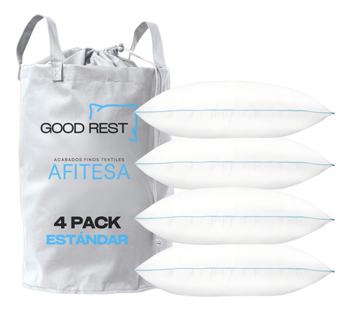Almohada 4 Pack Estándar Ultra Basic Semi Firme Good Rest