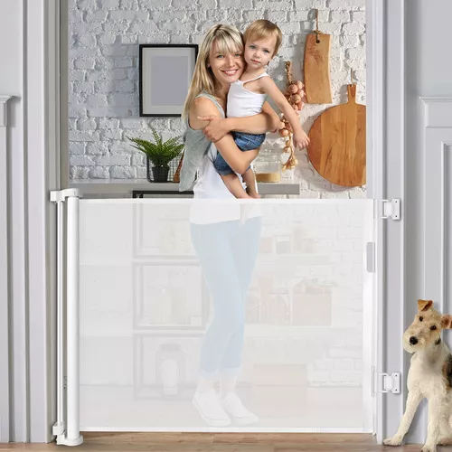  Puerta para perros para escaleras Puertas para mascotas para la  casa: Puerta de malla para perros para puertas, escaleras, seguridad  interior 30 pulgadas de alto, 30 pulgadas de ancho : Productos