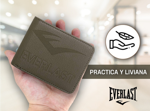 Imagen 4 de 10 de Billetera Hombre Everlast Orginial Eco Cuero Tarjetas Diseño