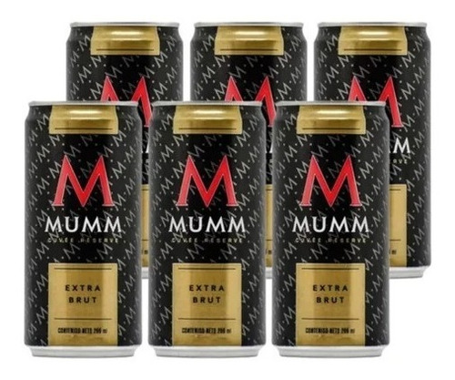 Champagne Mumm Extra Brut Cuvee Reserve Lata 269ml X6u 