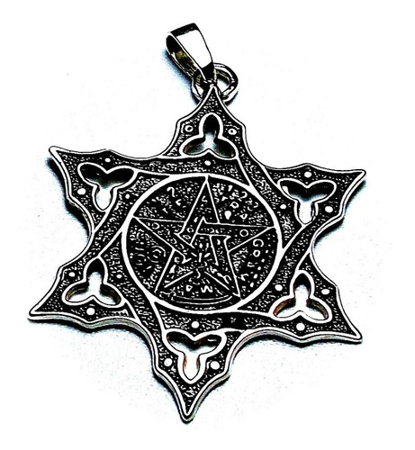 Dije De Tetragramaton Pentagrama En Plata Ley.925 Sin Cadena